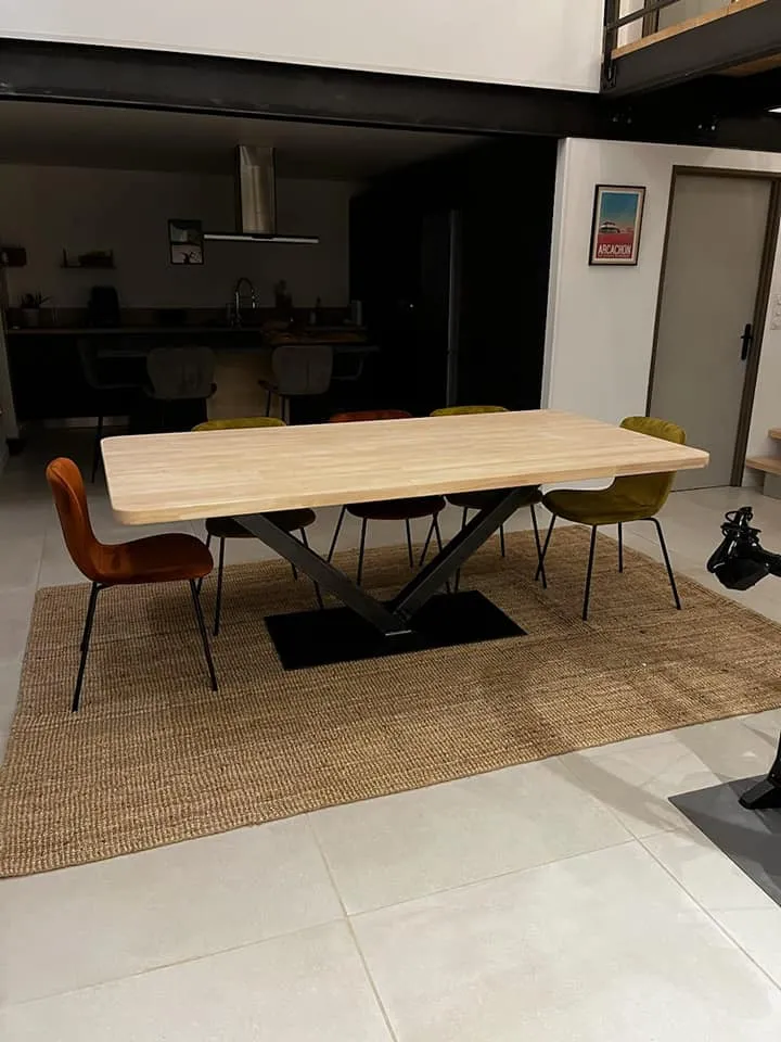 Mobilier métallique à Peschadoires - Pieds de table pour trois tables | AL Métallerie