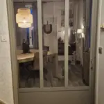 Porte à galandage en acier Peschadoires - AL Métallerie